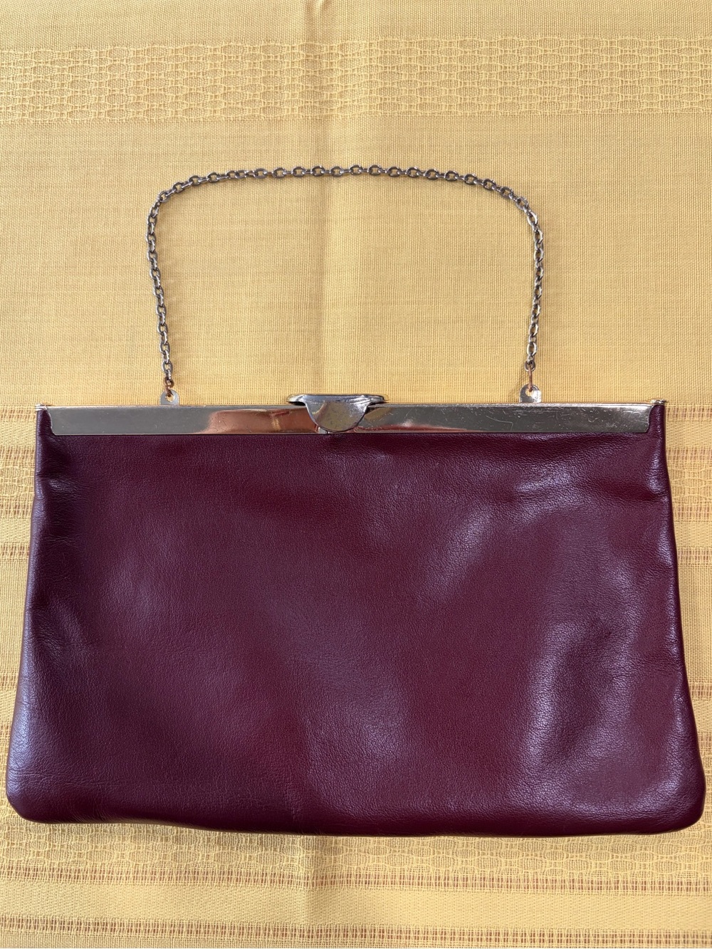 Vintage 1960s Etra Genuine Leather Convertible Frame Clutch Handbag MCM